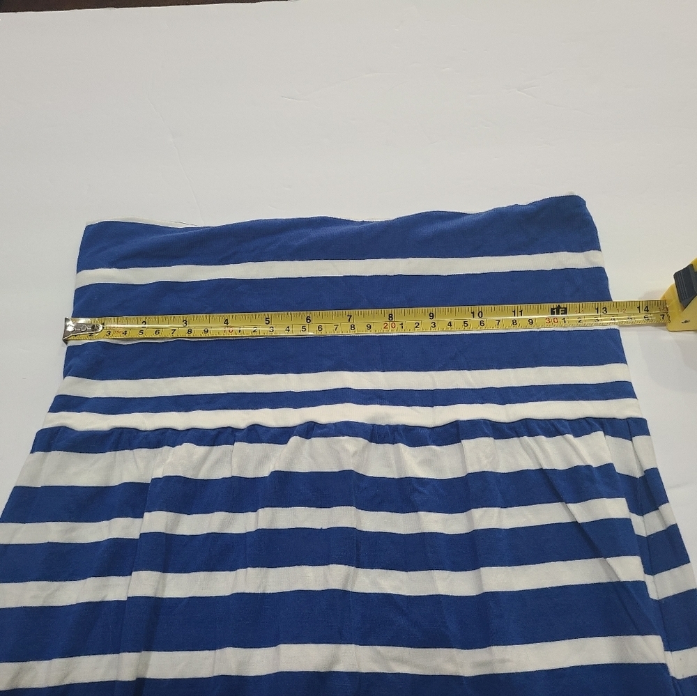 Athleta Women's Maxi skirt blue/white striped Sz.S - Picture 10 of 10